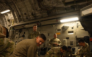 Airmen prepare cargo for transport in support of AFCENT exercise