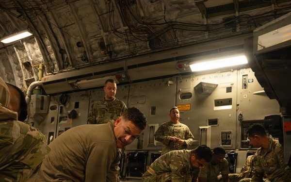 Airmen prepare cargo for transport in support of AFCENT exercise