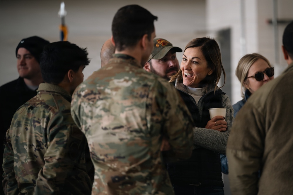 Iowa Gov., adjutant general of Iowa visit 332nd Expeditionary Medical Squadron