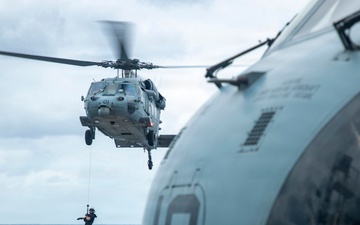 HCS 25 Conducts Dynamic Hoisting Exercises Aboard USS Tripoli
