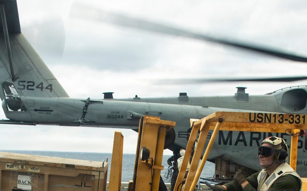 USS Tripoli Conducts Flight Ops with VMM 265