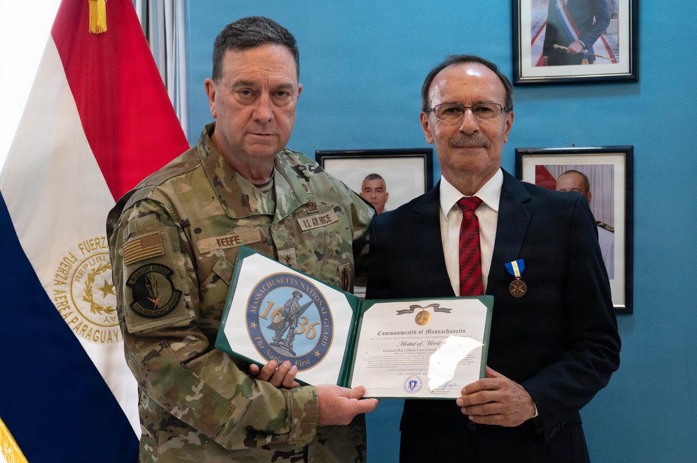 Massachusetts National Guard Adjutant General meets with senior leaders of Paraguayan Armed Forces