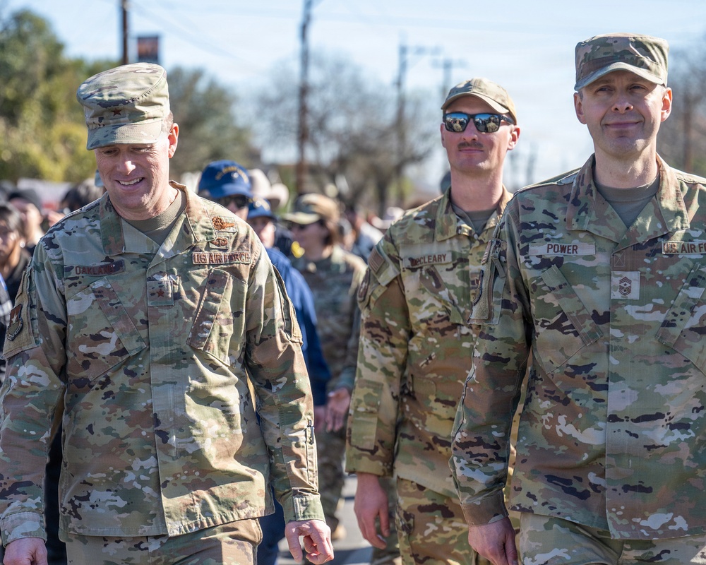 Joint Base San Antonio members participate in the San Antonio 39th Dr. Martin Luther King Jr. march