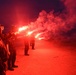 Coastguardsmen Train with Light Flares