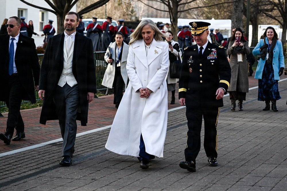 AG presents casing from 19-gun salute to Gov. Spanberger