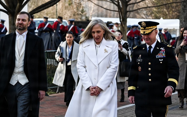 AG presents casing from 19-gun salute to Gov. Spanberger