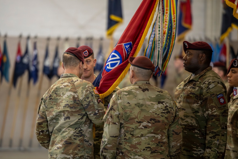 82nd Airborne Division Change of Responsibility, Passing the colors