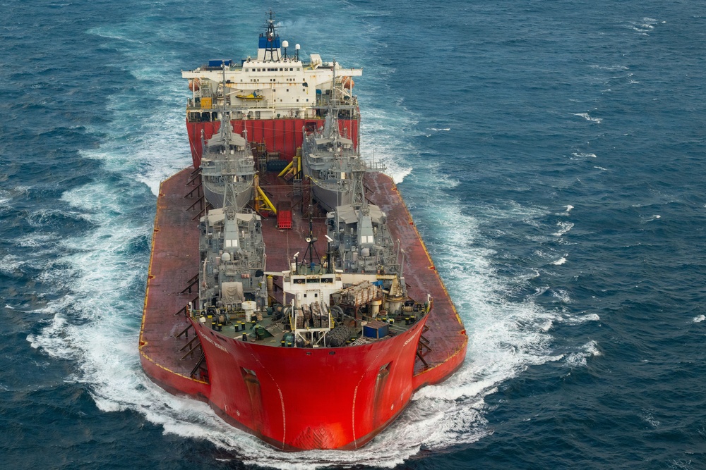 Merchant Vessel Transports Decommissioned U.S. Navy Avenger-class Mine Countermeasures Ships