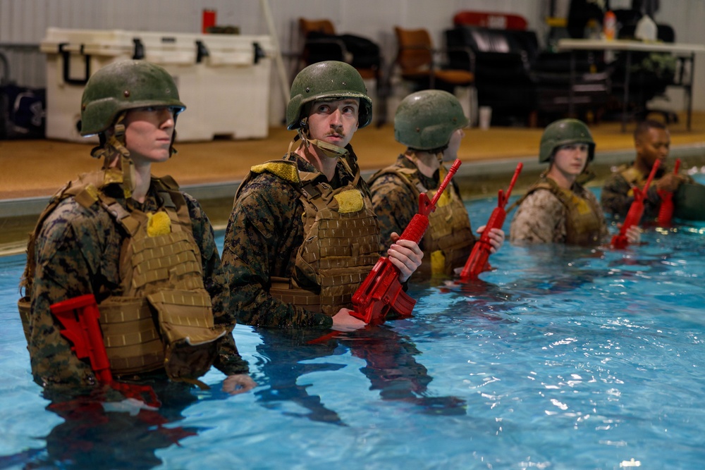 U.S. Marines Conduct Basic/Intermediate Swim Qualifications