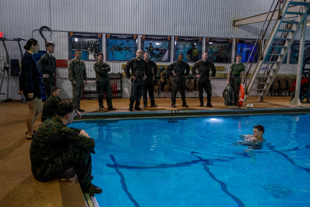 U.S. Marines Conduct Basic/Intermediate Swim Qualifications