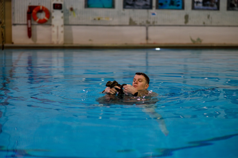 U.S. Marines Conduct Basic/Intermediate Swim Qualifications