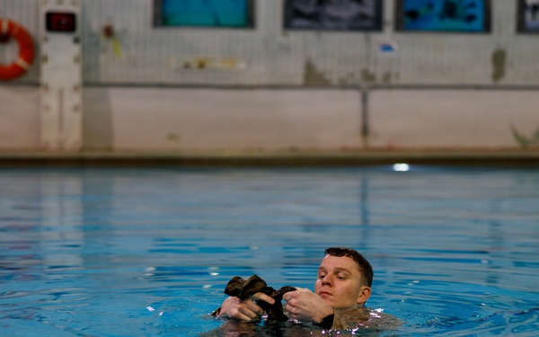 U.S. Marines Conduct Basic/Intermediate Swim Qualifications