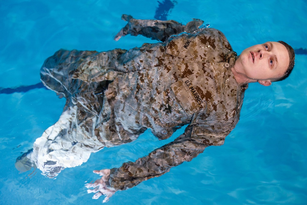 U.S. Marines Conduct Basic/Intermediate Swim Qualifications