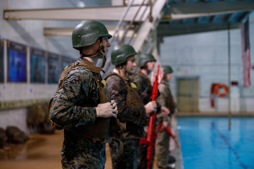 U.S. Marines Conduct Basic/Intermediate Swim Qualifications
