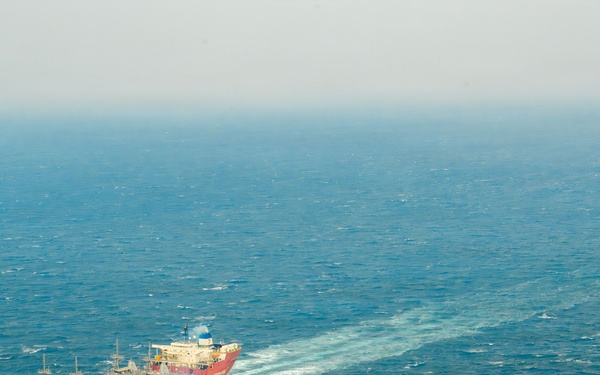 Merchant Vessel Transports Decommissioned U.S. Navy Avenger-class Mine Countermeasures Ships