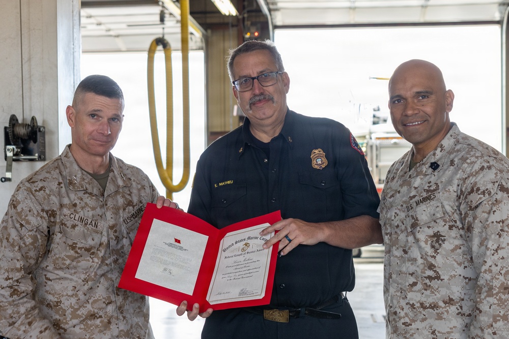 The Combat Center Fire Department Receives Awards