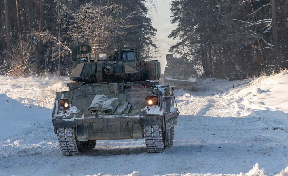 3-8 Conducts STX with M2A3 Bradley fighting vehicles