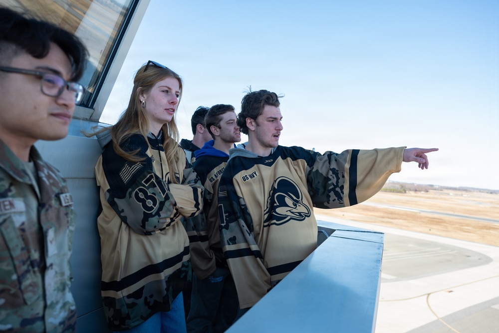 UD Blue Hens visit Dover AFB