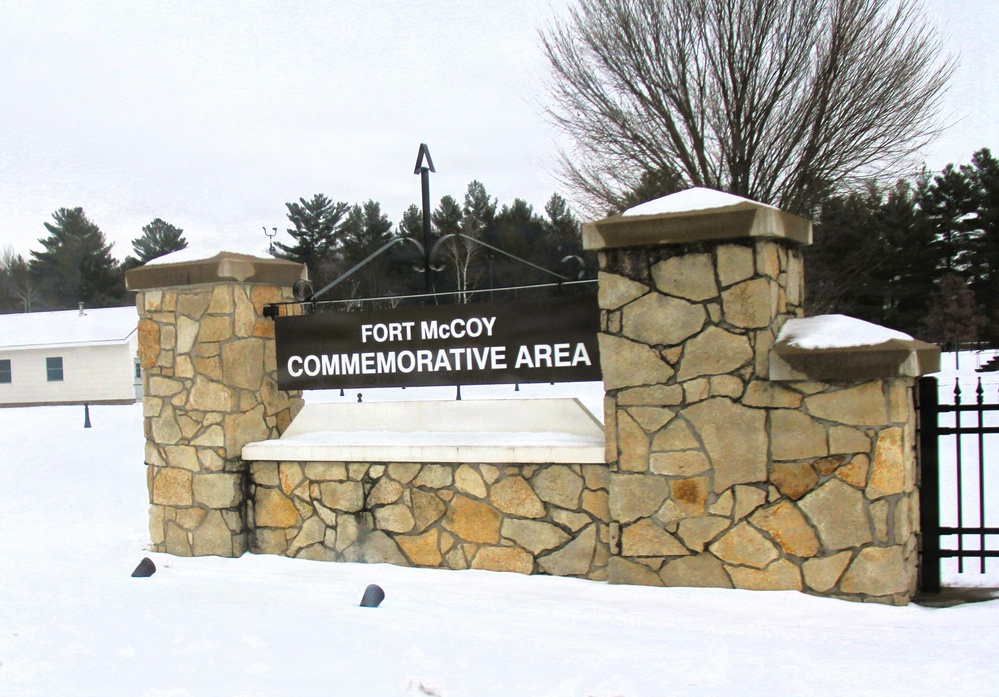 Winter views at Fort McCoy's Commemorative Area