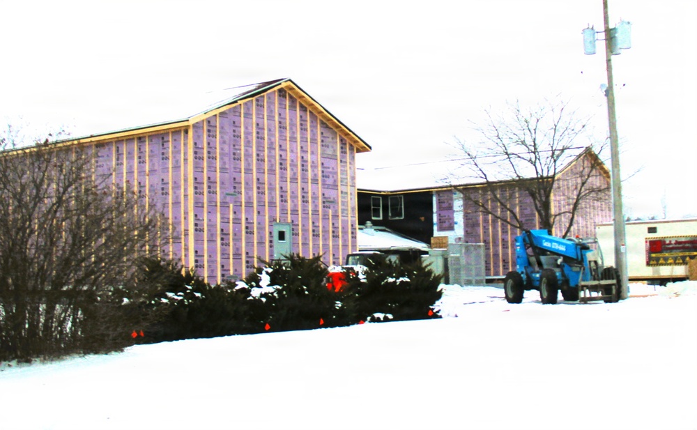 U.S. Army Garrison-Fort McCoy Headquarters building renovation continues; contractor works during winter months