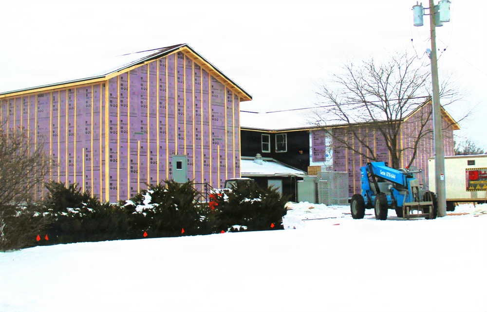 U.S. Army Garrison-Fort McCoy Headquarters building renovation continues; contractor works during winter months