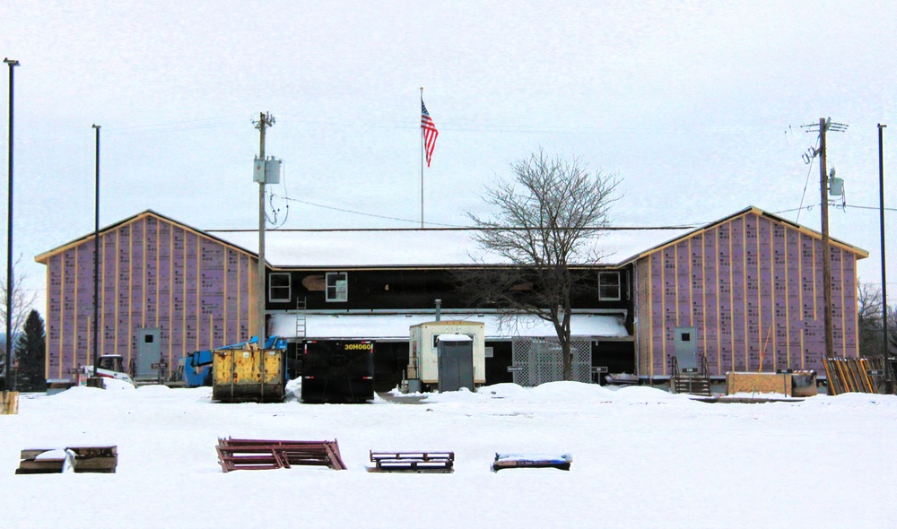 U.S. Army Garrison-Fort McCoy Headquarters building renovation continues; contractor works during winter months