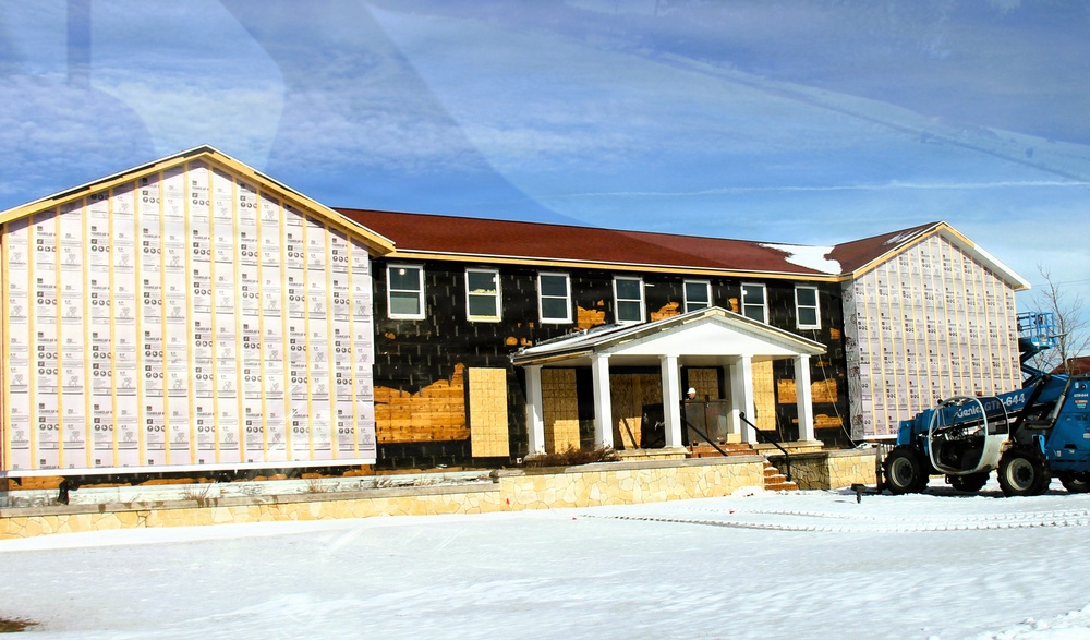 U.S. Army Garrison-Fort McCoy Headquarters building renovation continues; contractor works during winter months
