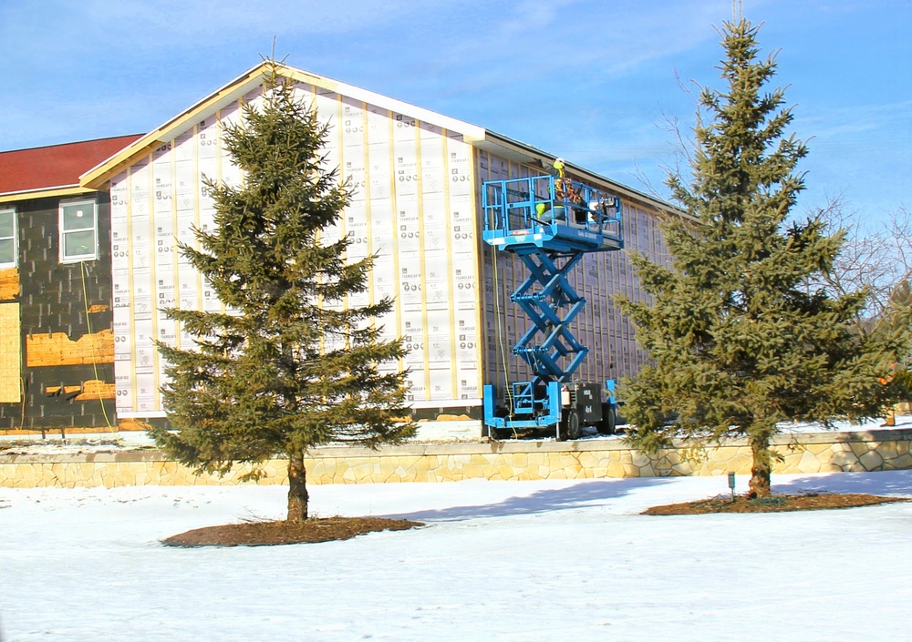 U.S. Army Garrison-Fort McCoy Headquarters building renovation continues; contractor works during winter months