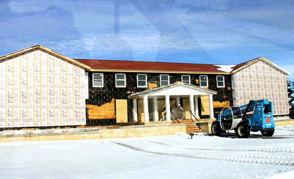 U.S. Army Garrison-Fort McCoy Headquarters building renovation continues; contractor works during winter months