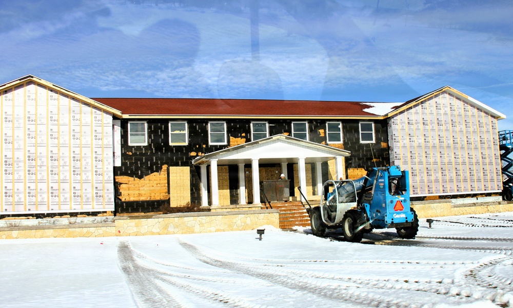 U.S. Army Garrison-Fort McCoy Headquarters building renovation continues; contractor works during winter months