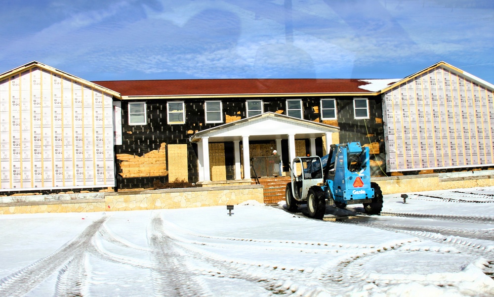 U.S. Army Garrison-Fort McCoy Headquarters building renovation continues; contractor works during winter months
