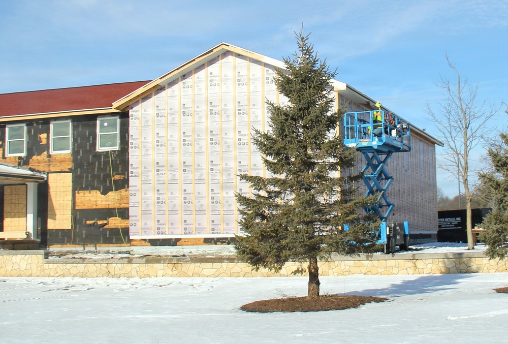 U.S. Army Garrison-Fort McCoy Headquarters building renovation continues; contractor works during winter months