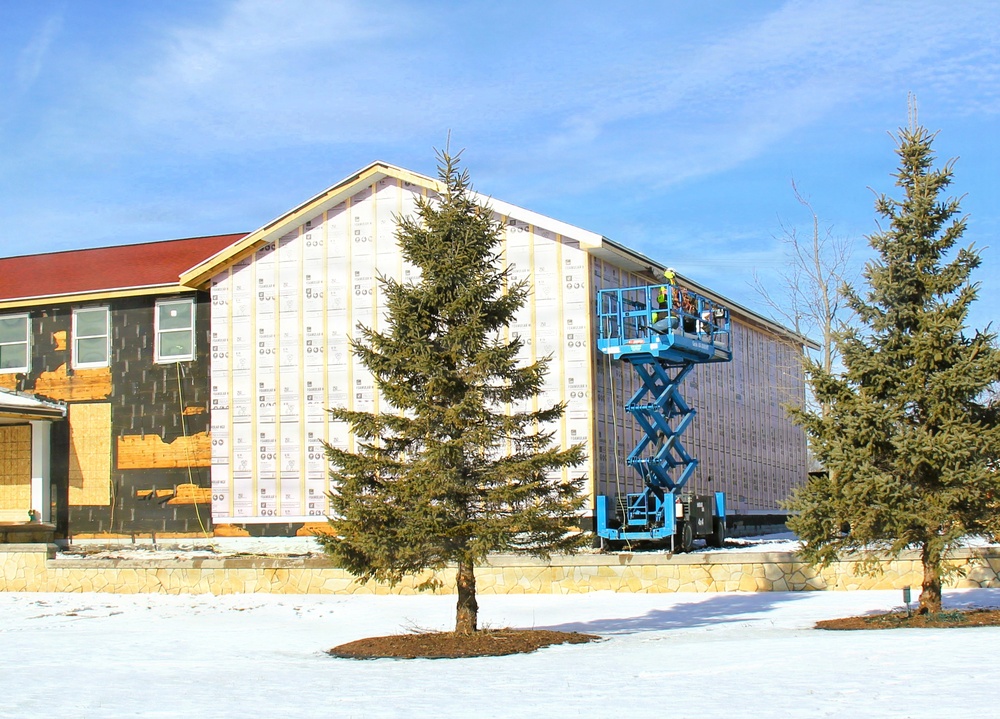 U.S. Army Garrison-Fort McCoy Headquarters building renovation continues; contractor works during winter months