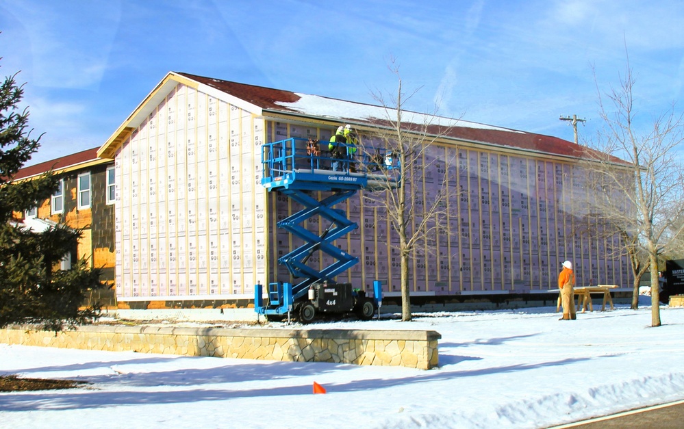 U.S. Army Garrison-Fort McCoy Headquarters building renovation continues; contractor works during winter months