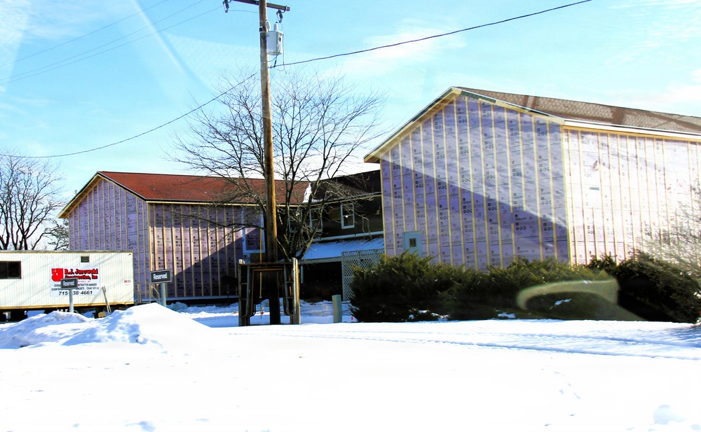 U.S. Army Garrison-Fort McCoy Headquarters building renovation continues; contractor works during winter months
