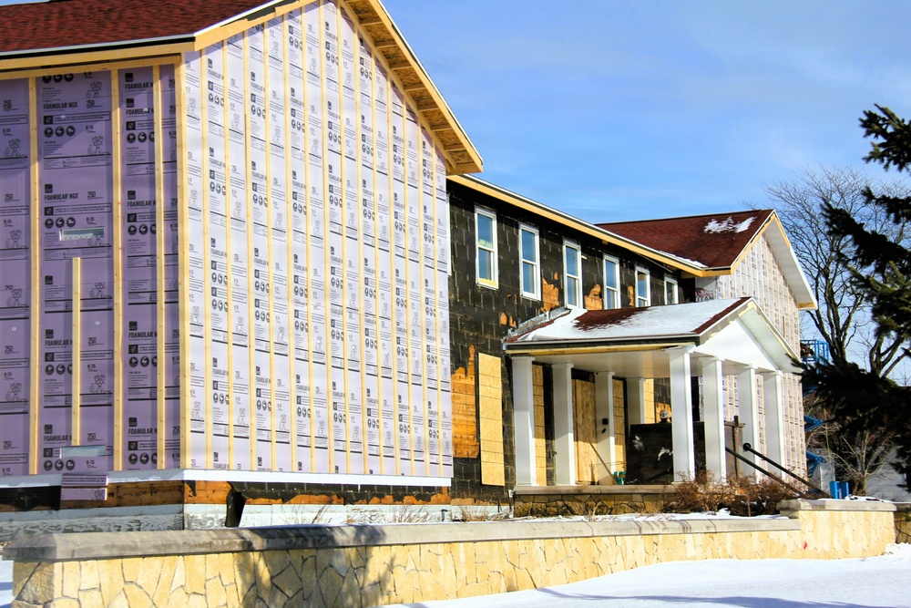 U.S. Army Garrison-Fort McCoy Headquarters building renovation continues; contractor works during winter months