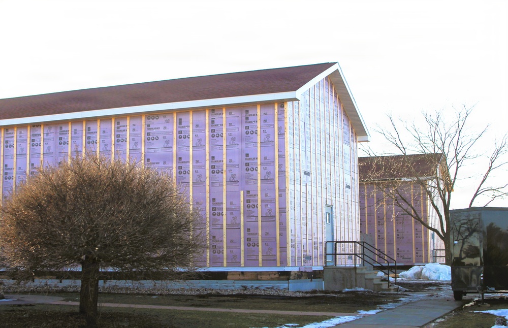 U.S. Army Garrison-Fort McCoy Headquarters building renovation continues; contractor works during winter months
