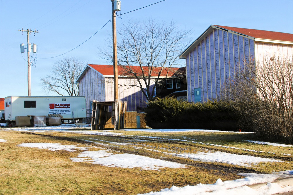 U.S. Army Garrison-Fort McCoy Headquarters building renovation continues; contractor works during winter months