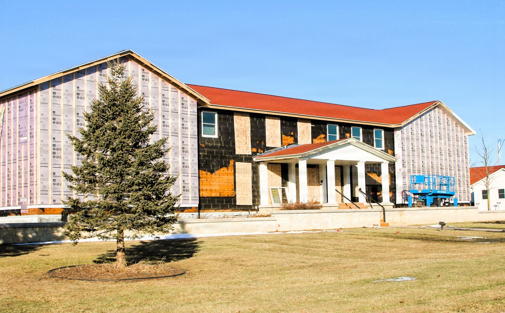 U.S. Army Garrison-Fort McCoy Headquarters building renovation continues; contractor works during winter months