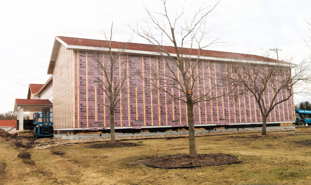 U.S. Army Garrison-Fort McCoy Headquarters building renovation continues; contractor works during winter months