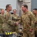 Chief Master Sgt. Josh Moore, command chief of the Air National Guard visits the 140th Wing