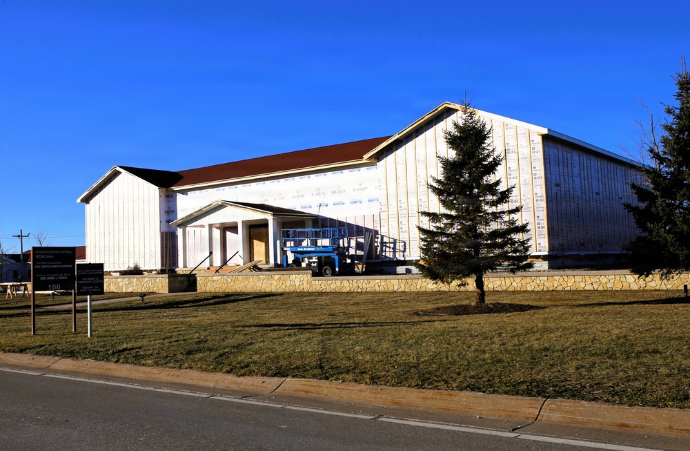 U.S. Army Garrison-Fort McCoy Headquarters building renovation continues; contractor works during winter months