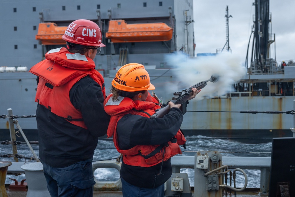 Replenishment-at-sea Aboard the USS Gonzalez (DDG 66)