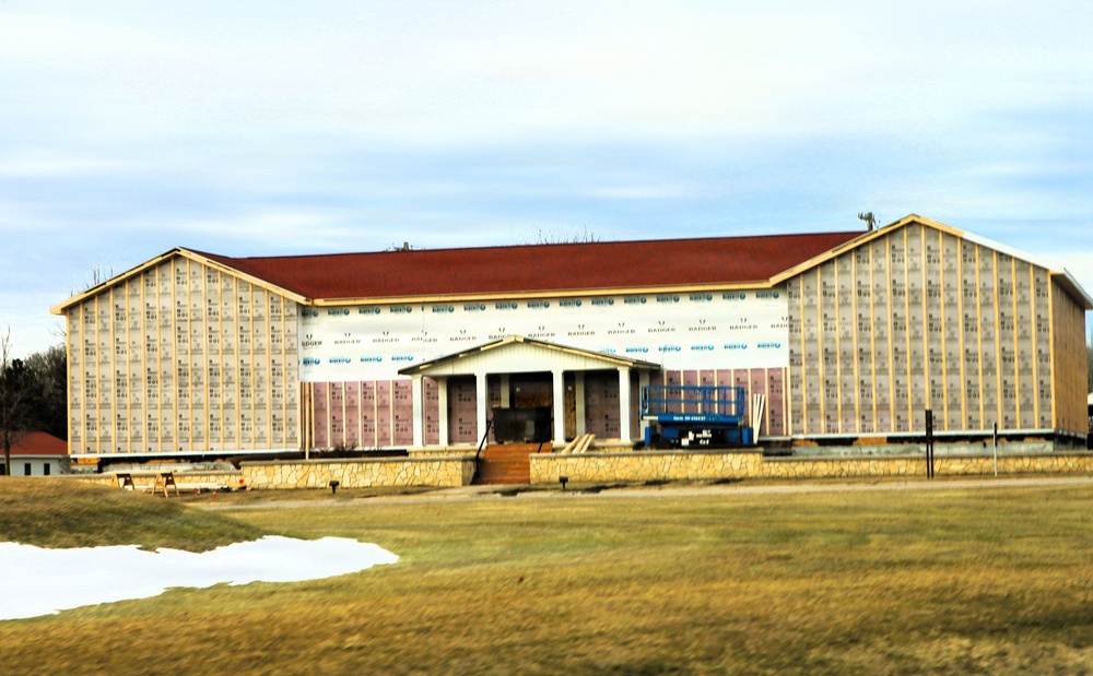 U.S. Army Garrison-Fort McCoy Headquarters building renovation continues; contractor works during winter months
