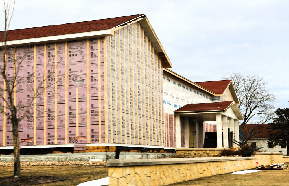 U.S. Army Garrison-Fort McCoy Headquarters building renovation continues; contractor works during winter months
