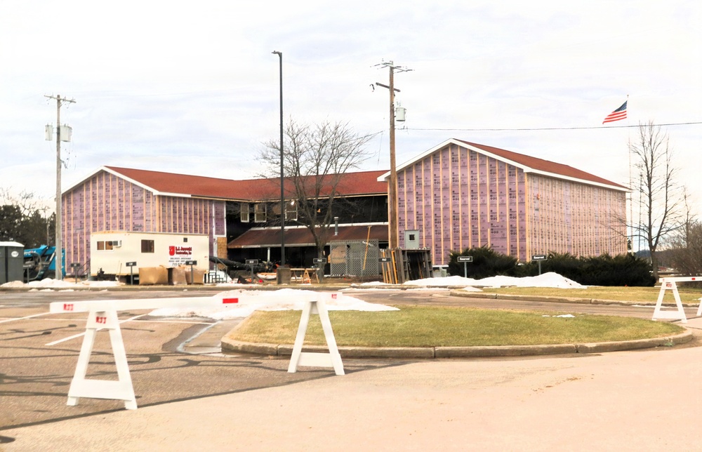U.S. Army Garrison-Fort McCoy Headquarters building renovation continues; contractor works during winter months