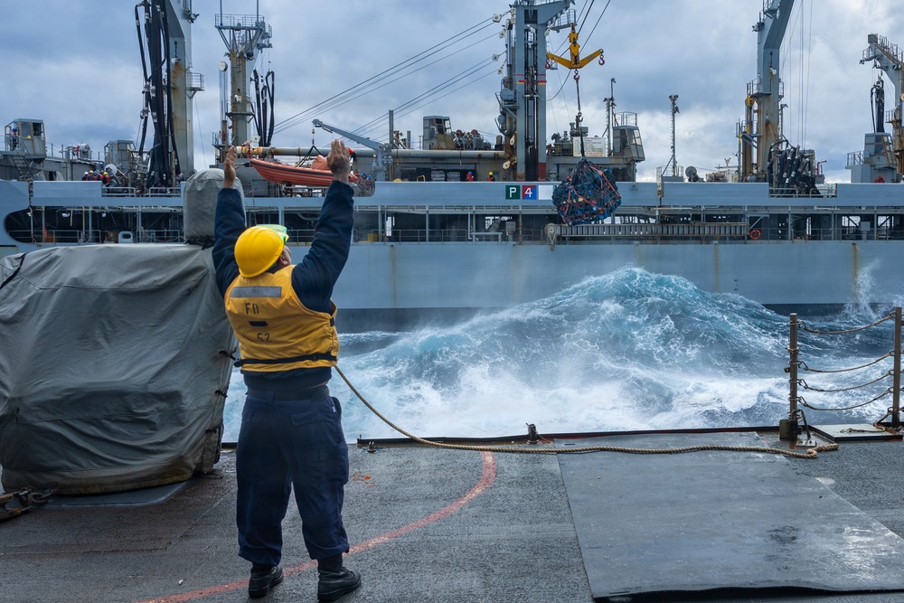 Replenishment-at-sea Aboard the USS Gonzalez (DDG 66)