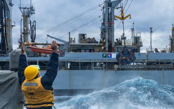 Replenishment-at-sea Aboard the USS Gonzalez (DDG 66)