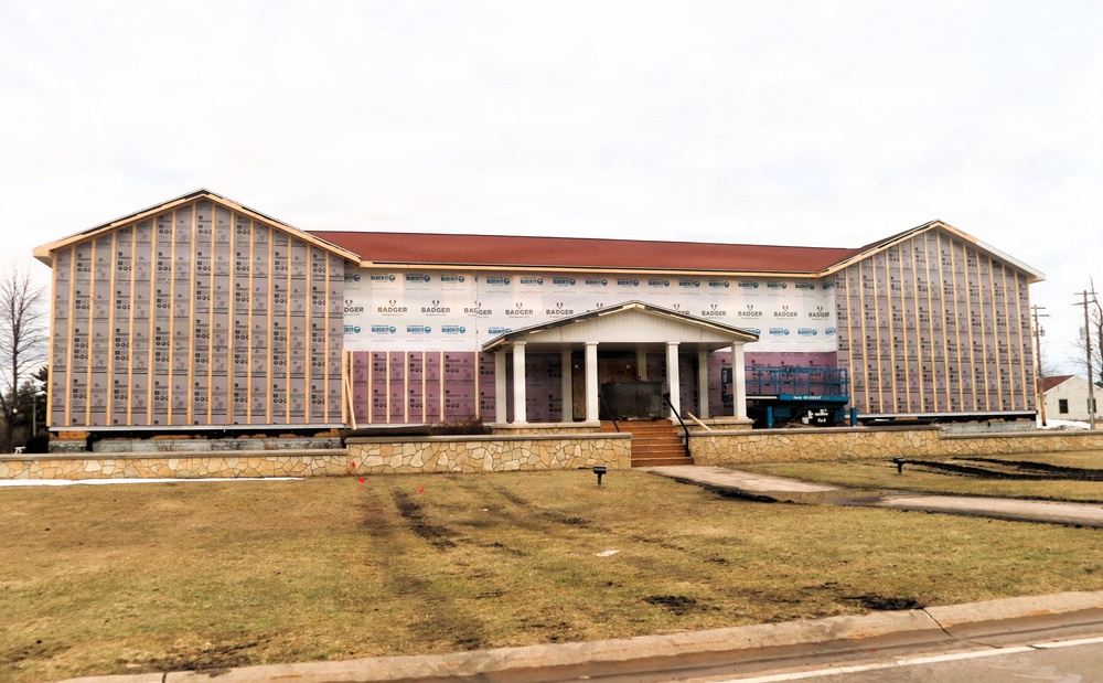 U.S. Army Garrison-Fort McCoy Headquarters building renovation continues; contractor works during winter months