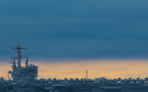 USS George H.W. Bush (CVN 77) Sails Underway